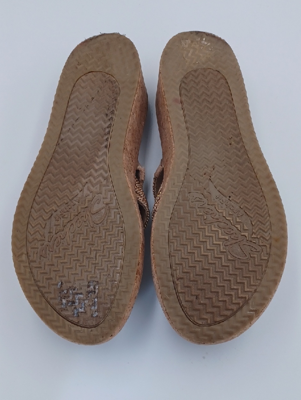 Skechers Beverlee Arch Fit Always Classy Rose Gold Wedge Sandal - Picture 10 of 12